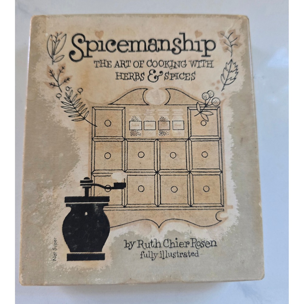 Vintage Spicemanship Mini Cookbook Ruth Chier Rosen Handy Aid‎ Book with Box